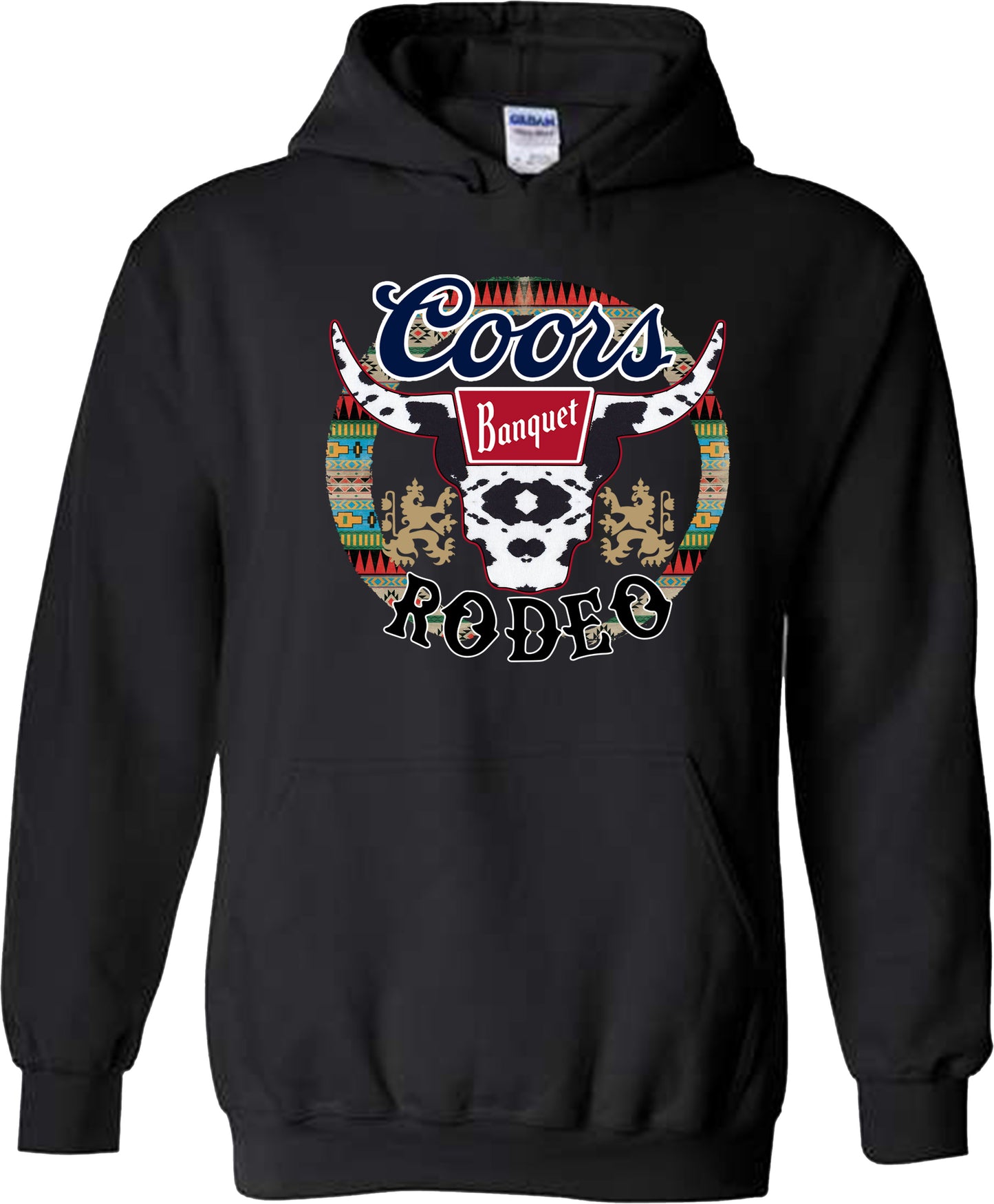 COORS BANQUET COWHIDE SKULL SWEATSHIRT OR HOODIE