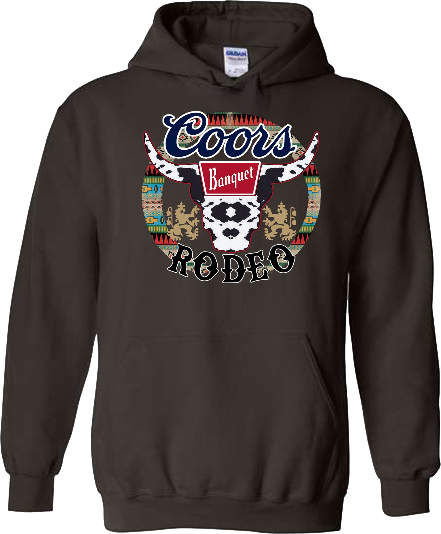 COORS BANQUET COWHIDE SKULL SWEATSHIRT OR HOODIE