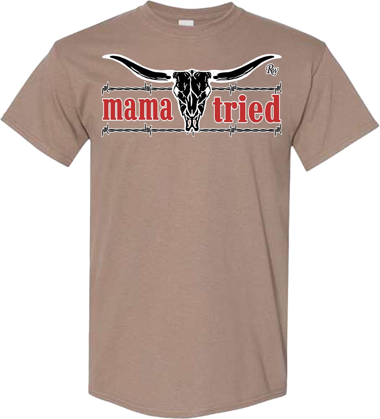 MAMA TRIED BARB SKULL TSHIRT