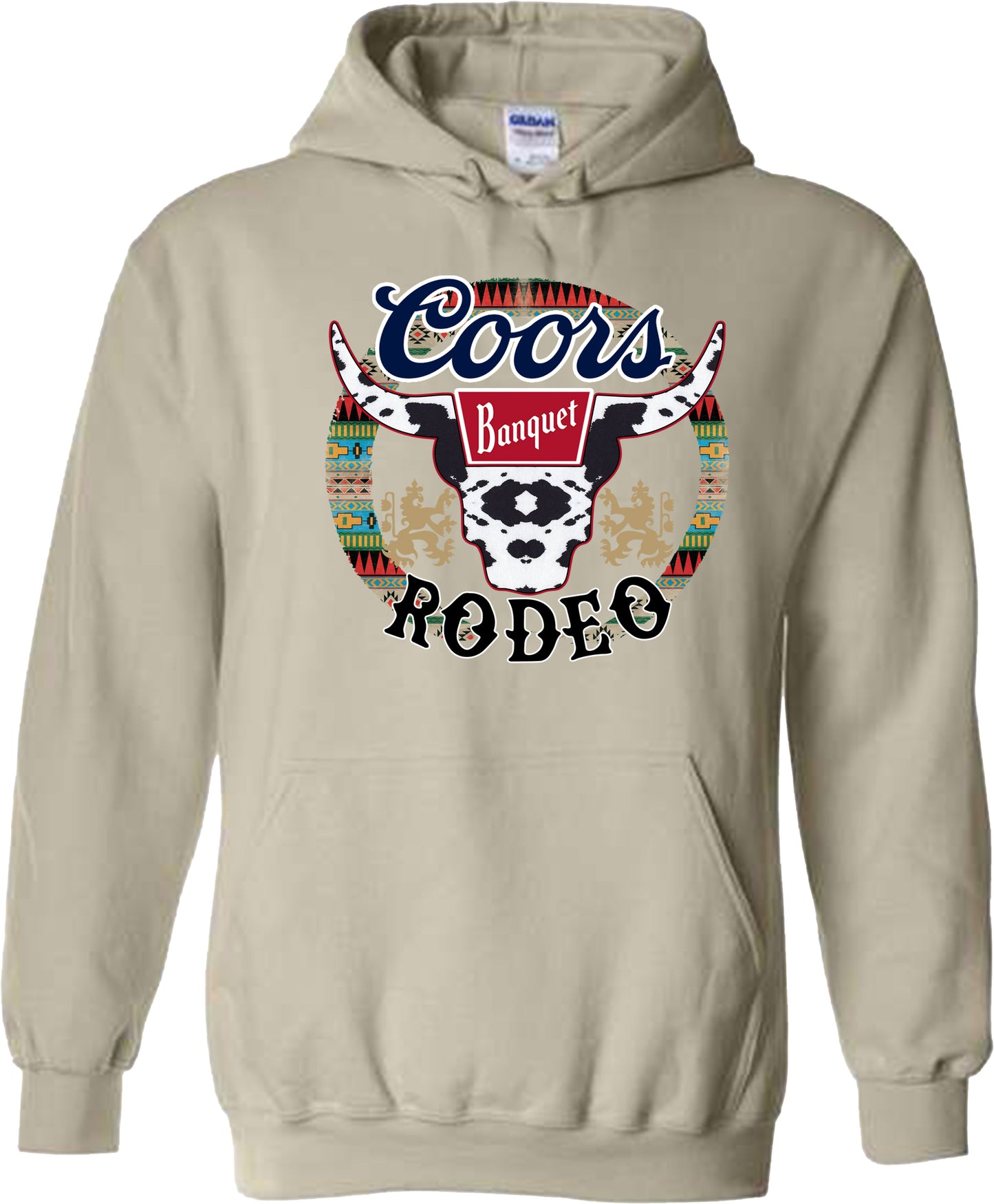 COORS BANQUET COWHIDE SKULL SWEATSHIRT OR HOODIE