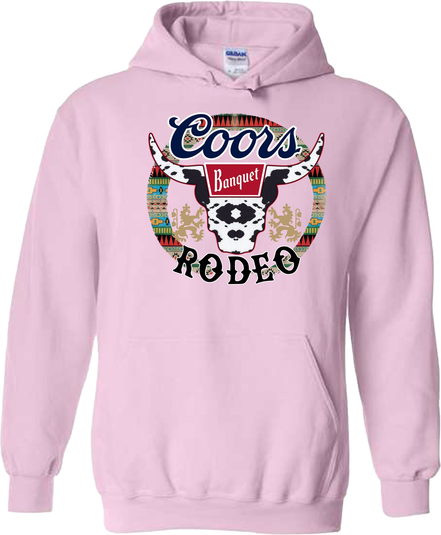 COORS BANQUET COWHIDE SKULL SWEATSHIRT OR HOODIE