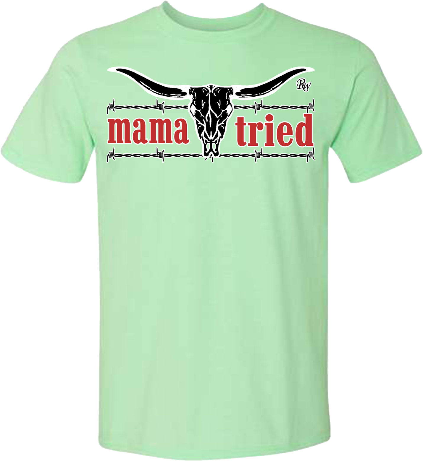 MAMA TRIED BARB SKULL TSHIRT