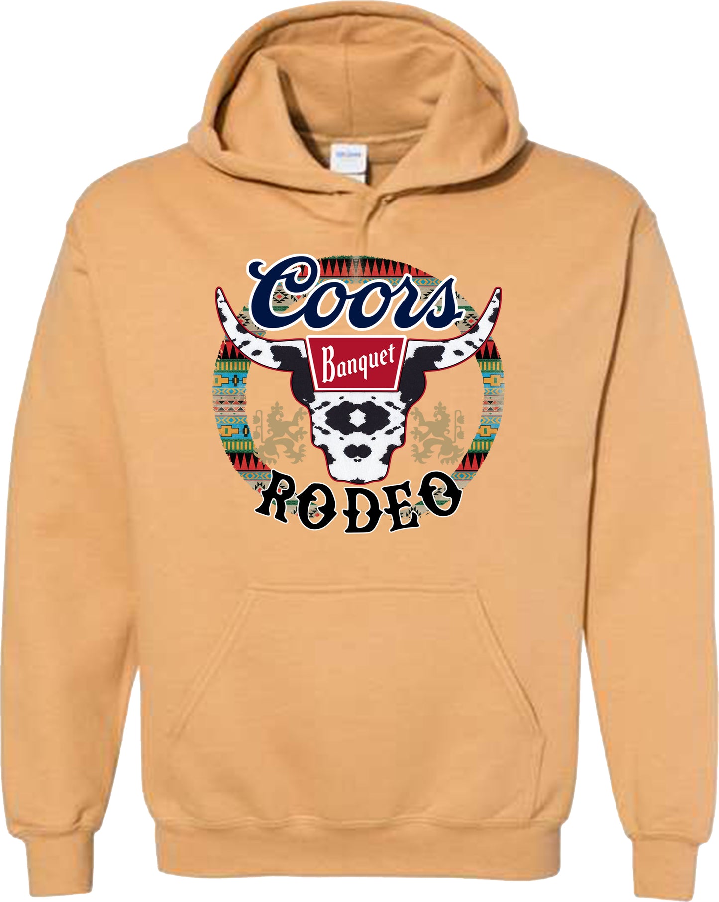 COORS BANQUET COWHIDE SKULL SWEATSHIRT OR HOODIE