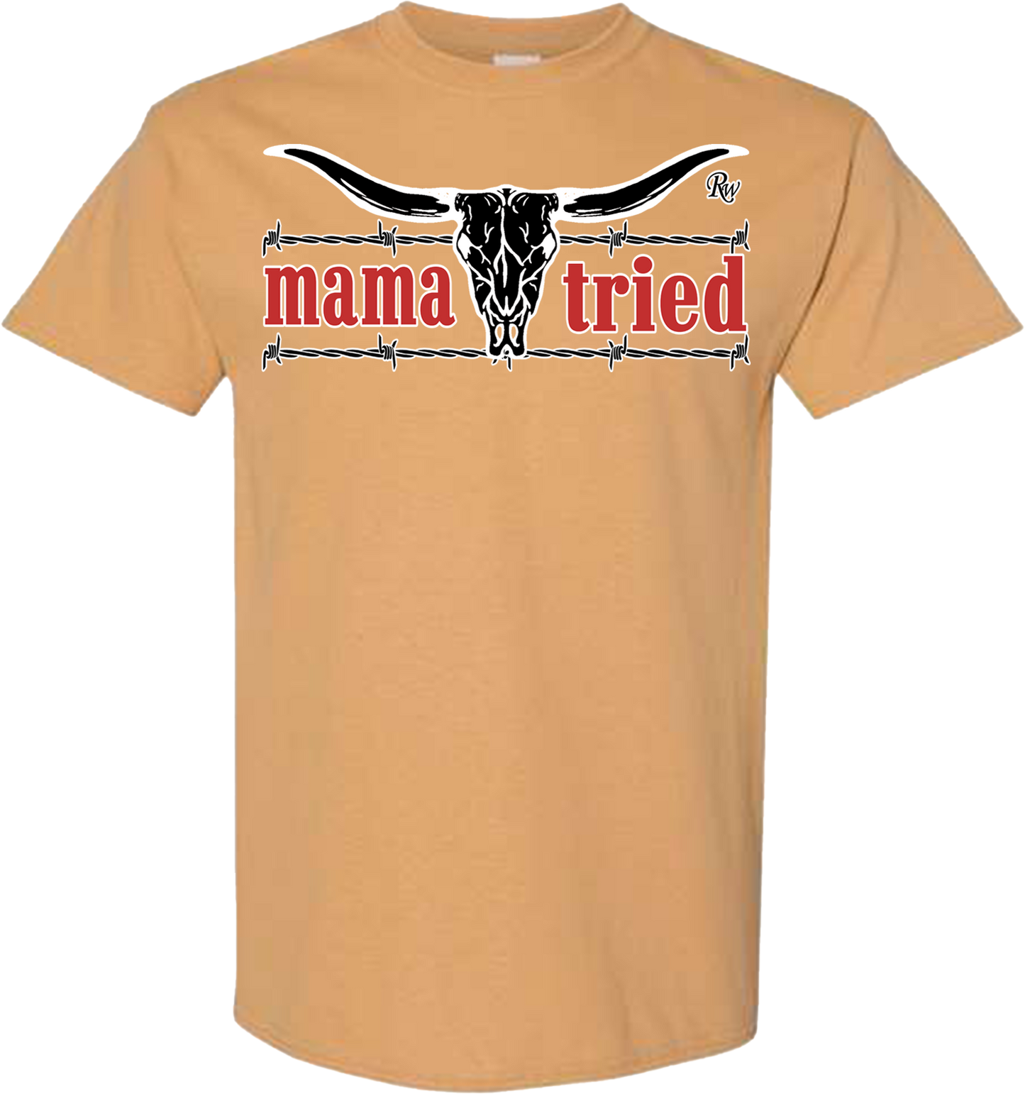 MAMA TRIED BARB SKULL TSHIRT