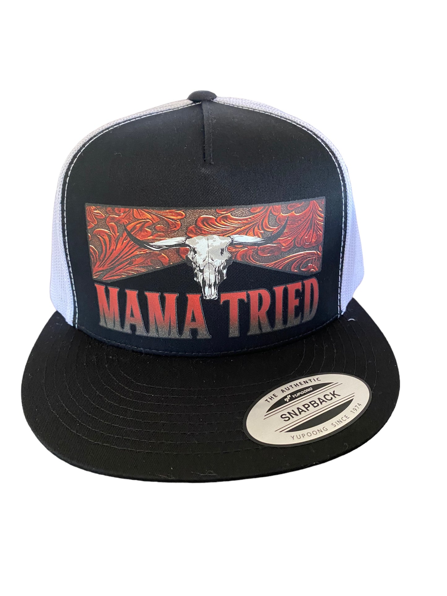 MAMA TRIED BROWN PRINT HAT