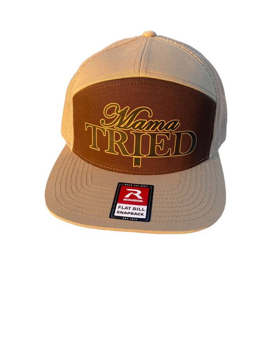 MAMA TRIED KHAKI 7 PANEL HAT