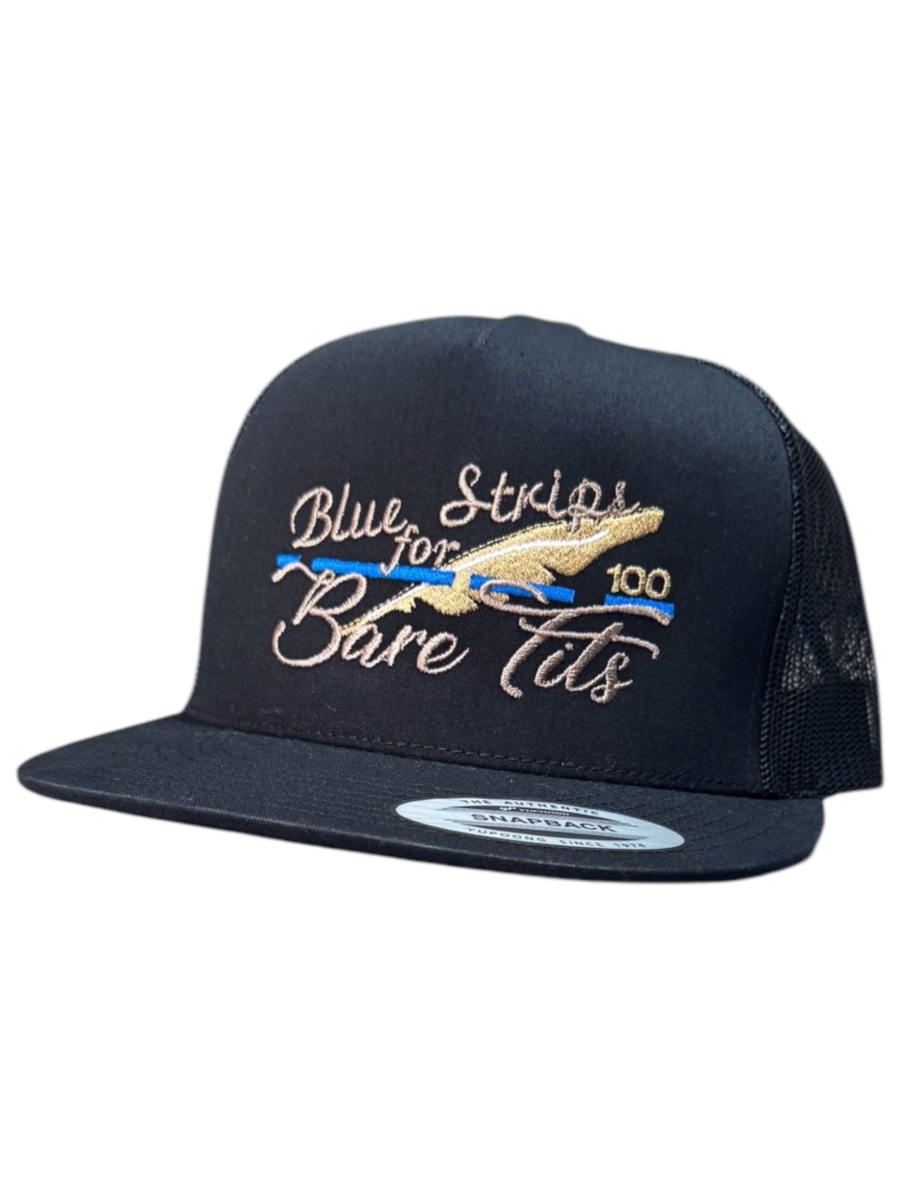 Blue Strips for Bare Tits