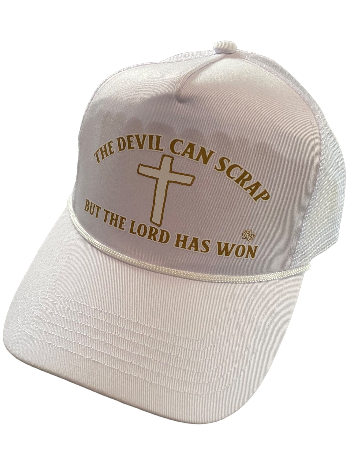 DEVIL CAN SCRAP BUT THE LORD HAS WON HAT