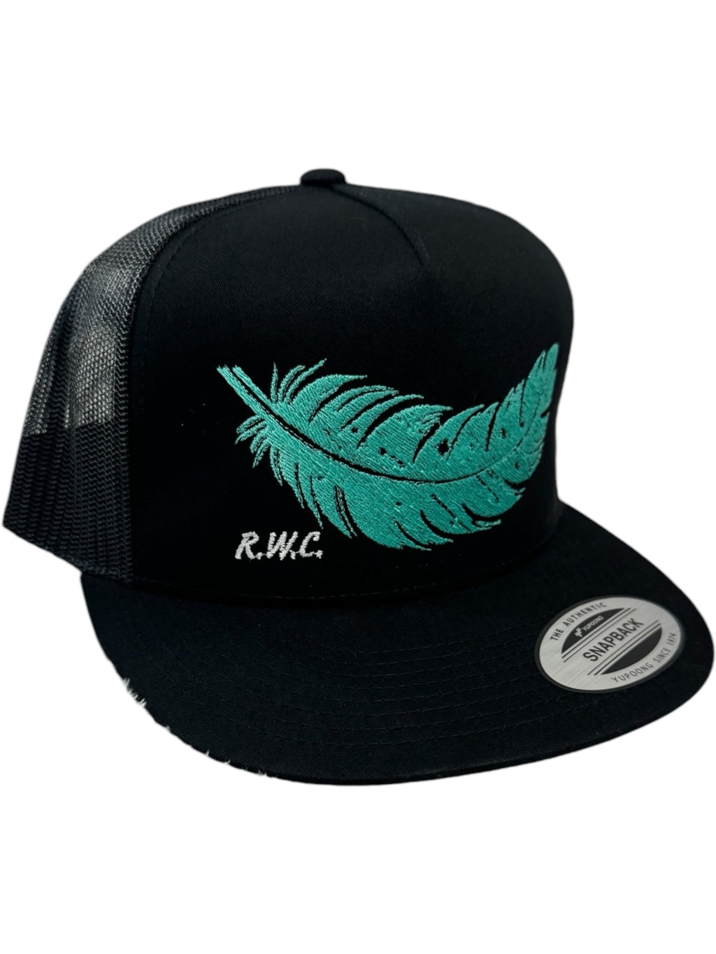 TEAL FEATHER HAT