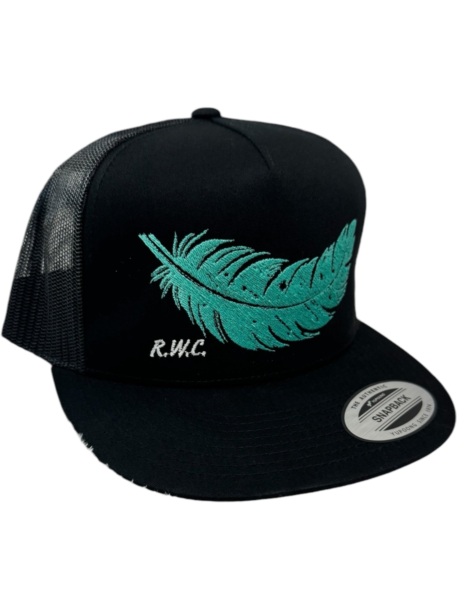 TEAL FEATHER HAT