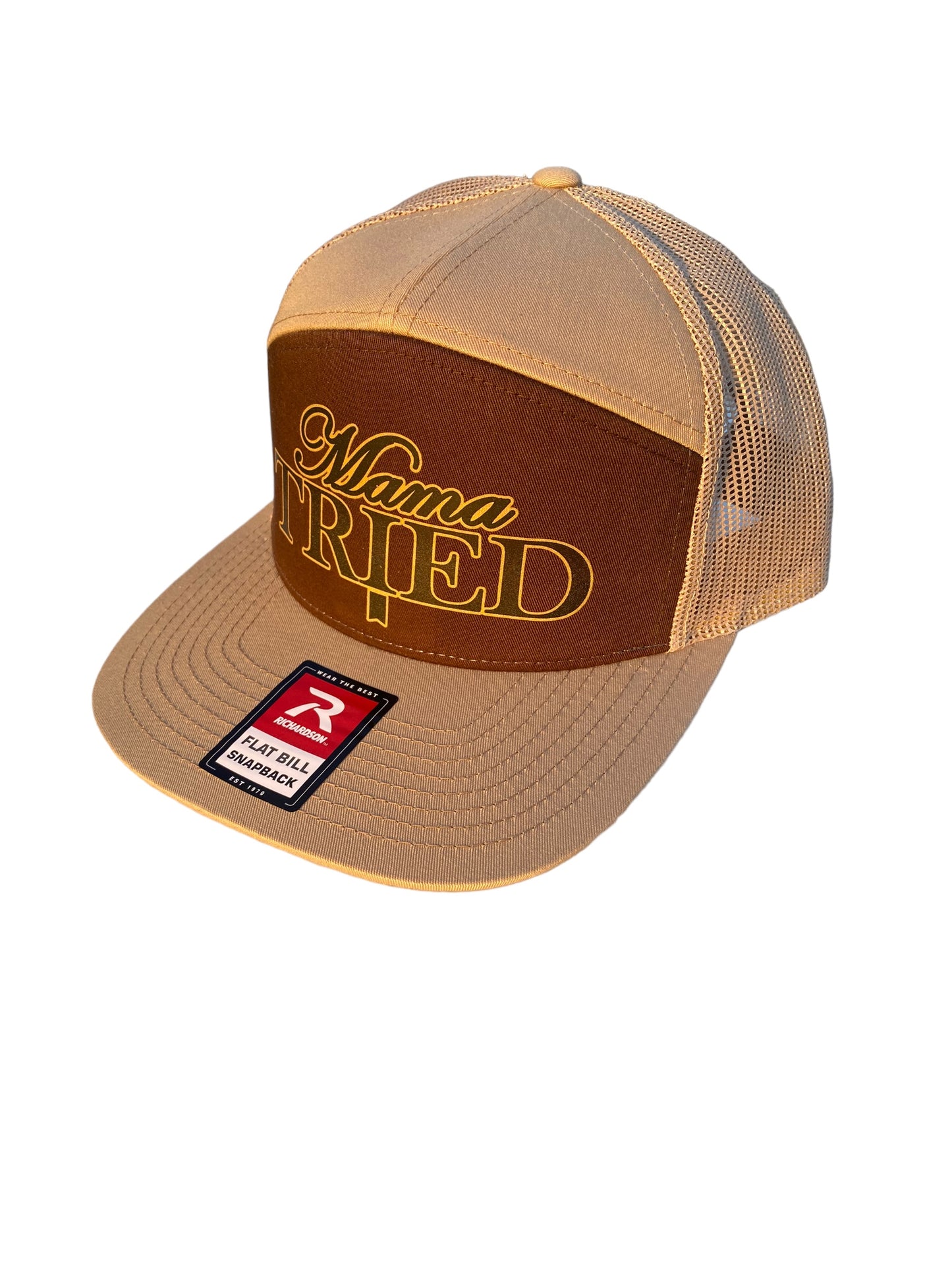 MAMA TRIED KHAKI 7 PANEL HAT