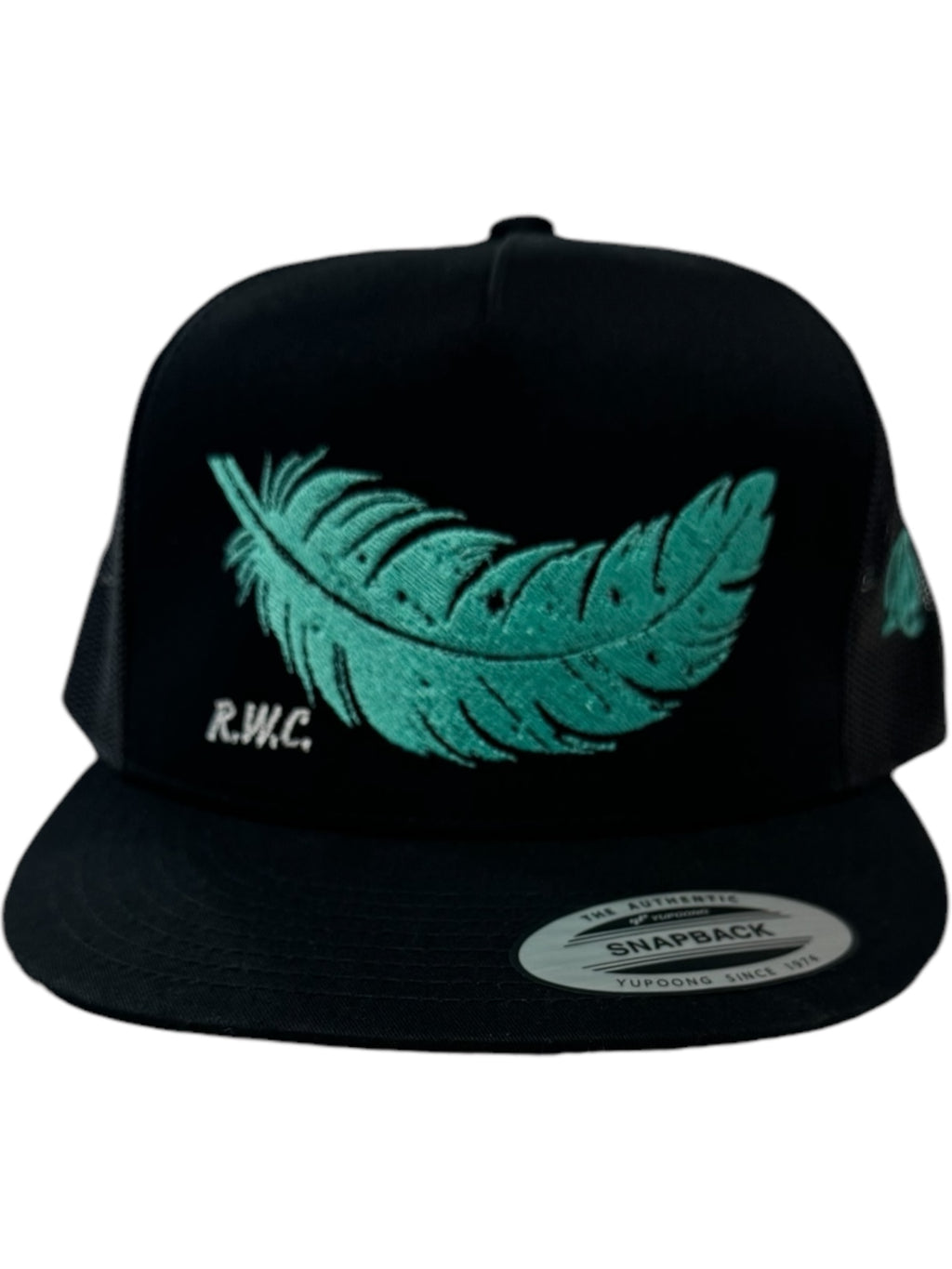 TEAL FEATHER HAT