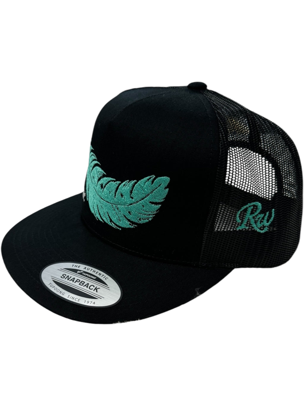 TEAL FEATHER HAT