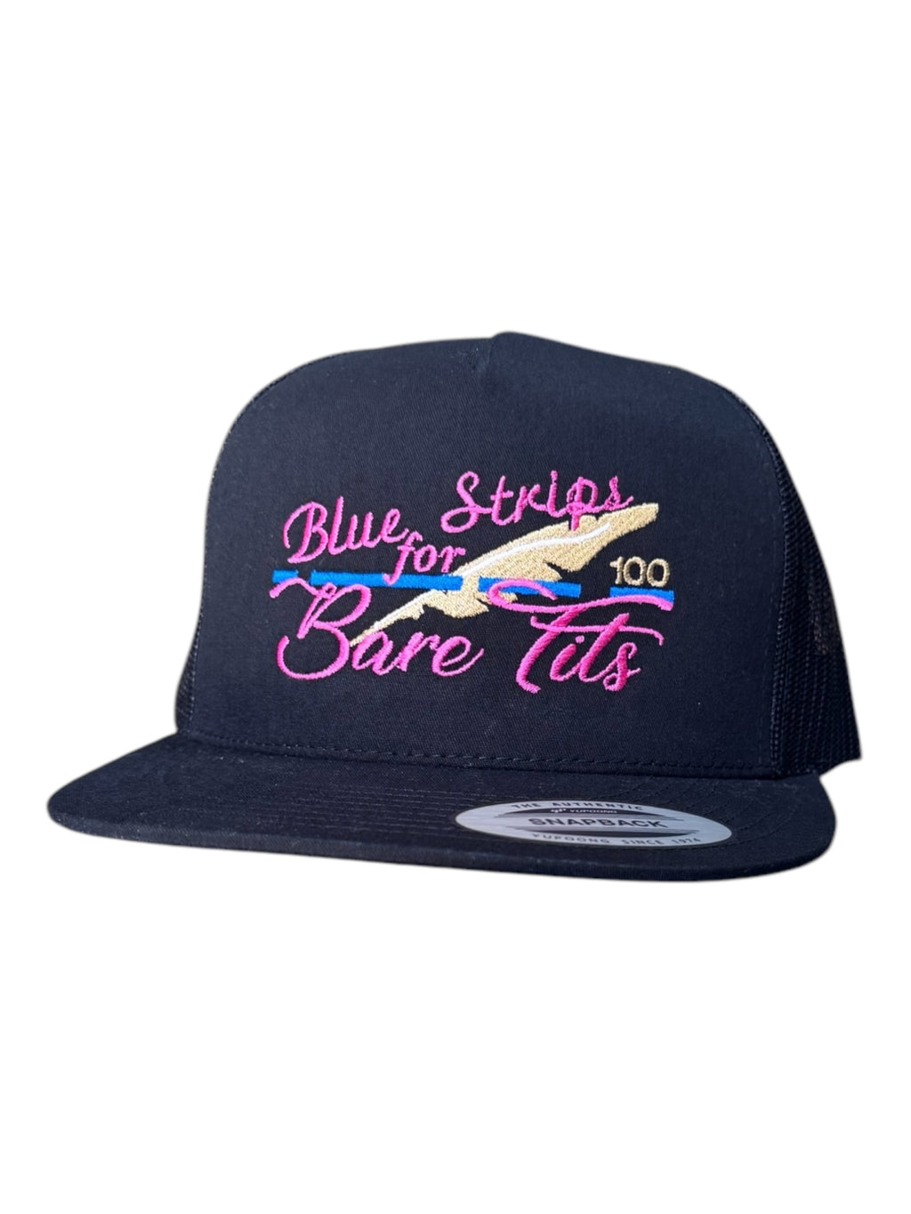 Blue Strips for Bare Tits