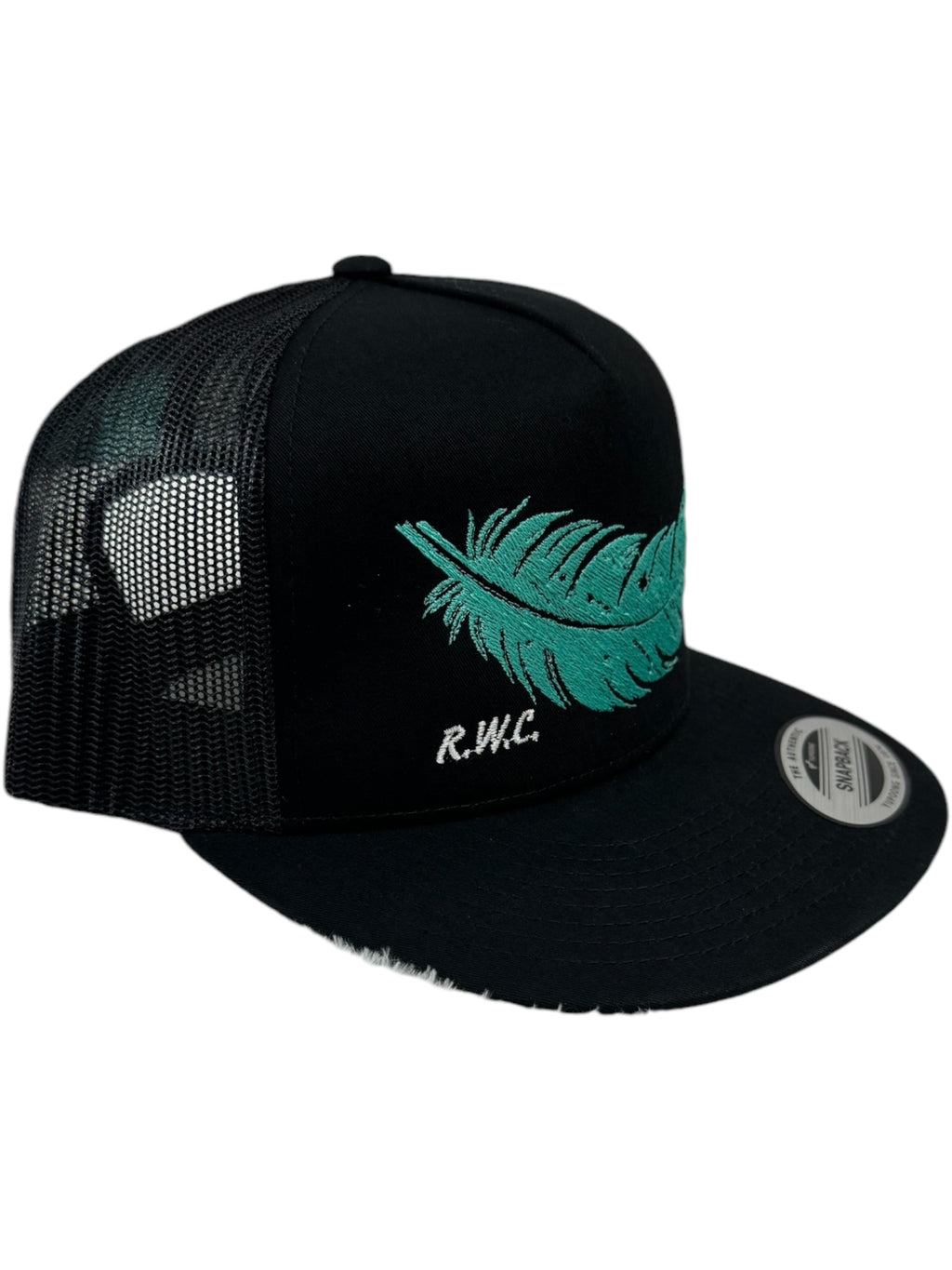 TEAL FEATHER HAT