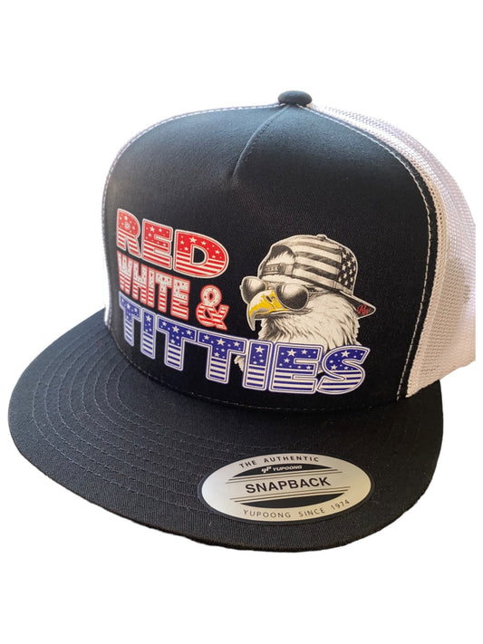 RED WHITE AND TITTIES HAT