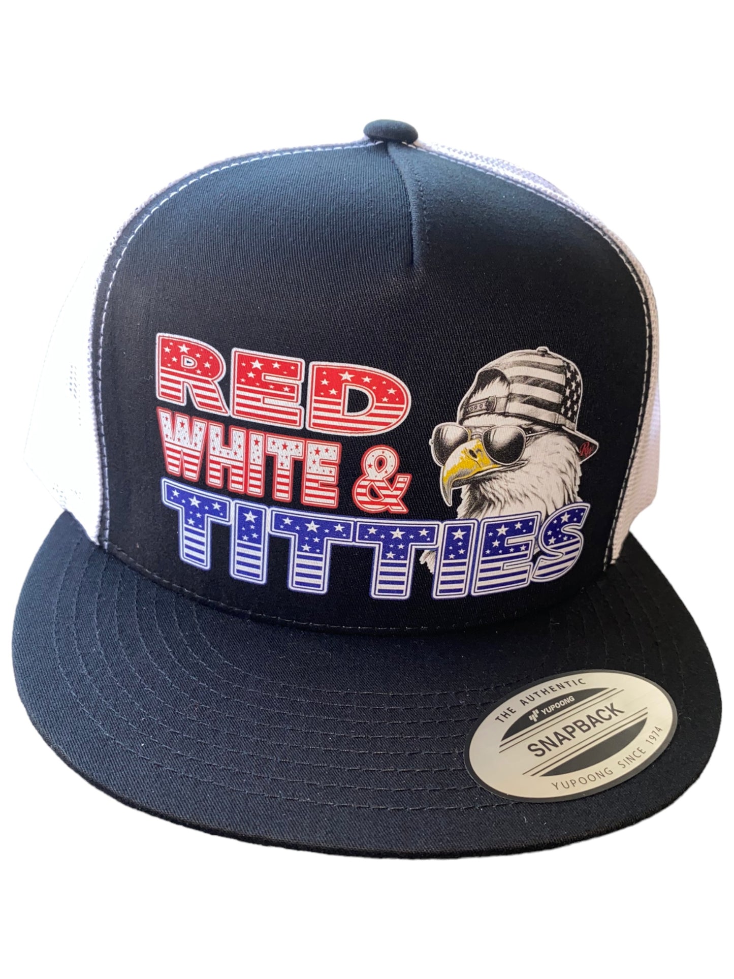 RW RED WHITE AND TITTIES HAT