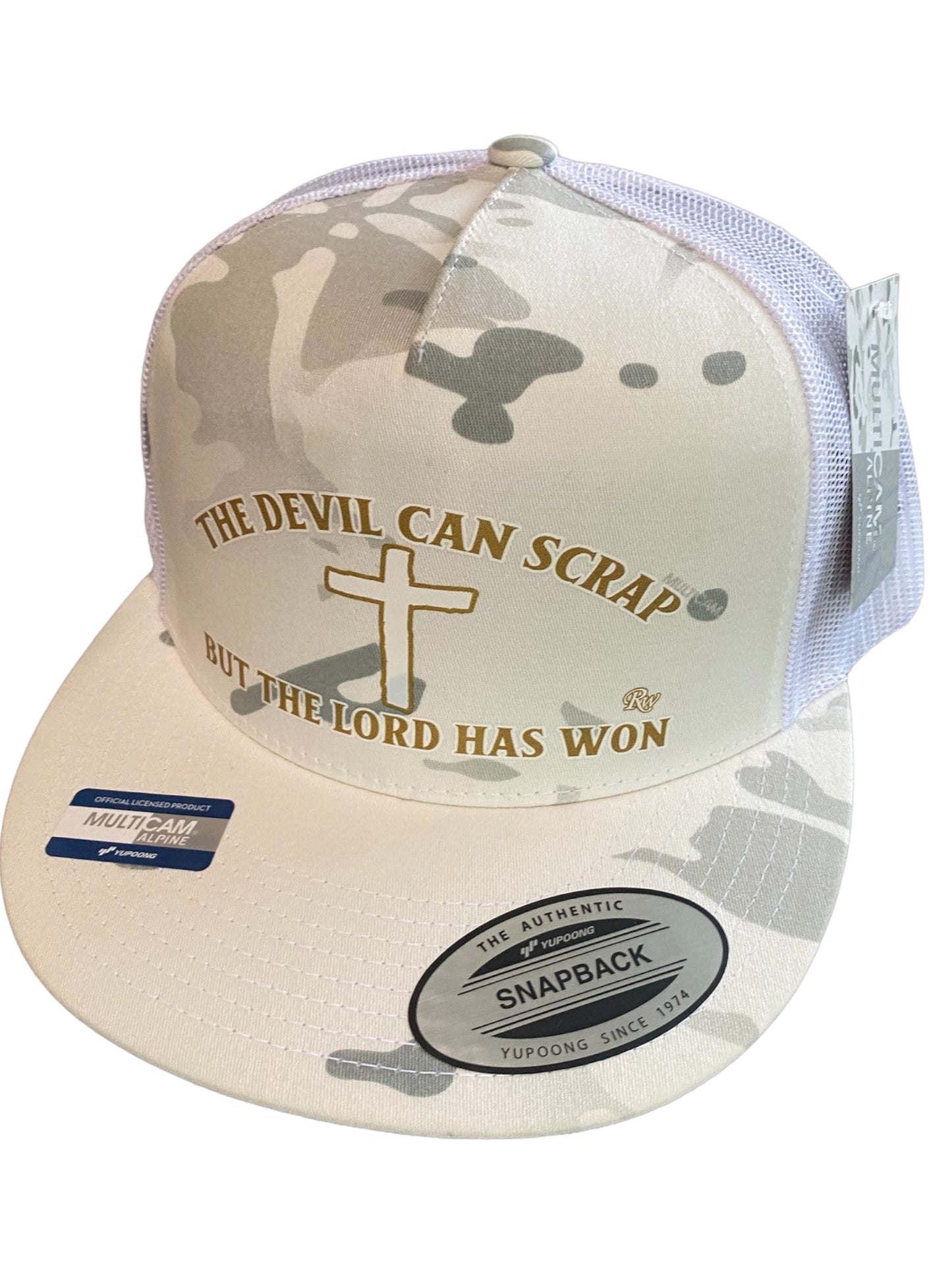 DEVIL CAN SCRAP BUT THE LORD HAS WON HAT