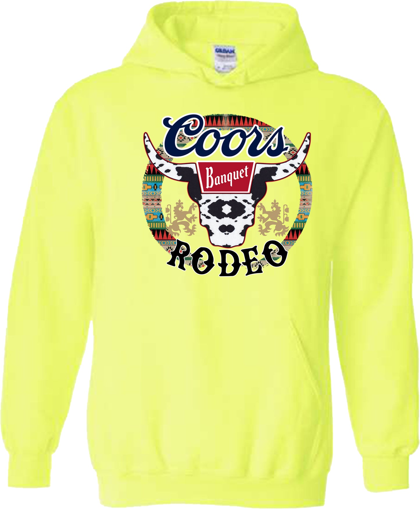 COORS BANQUET COWHIDE SKULL SWEATSHIRT OR HOODIE