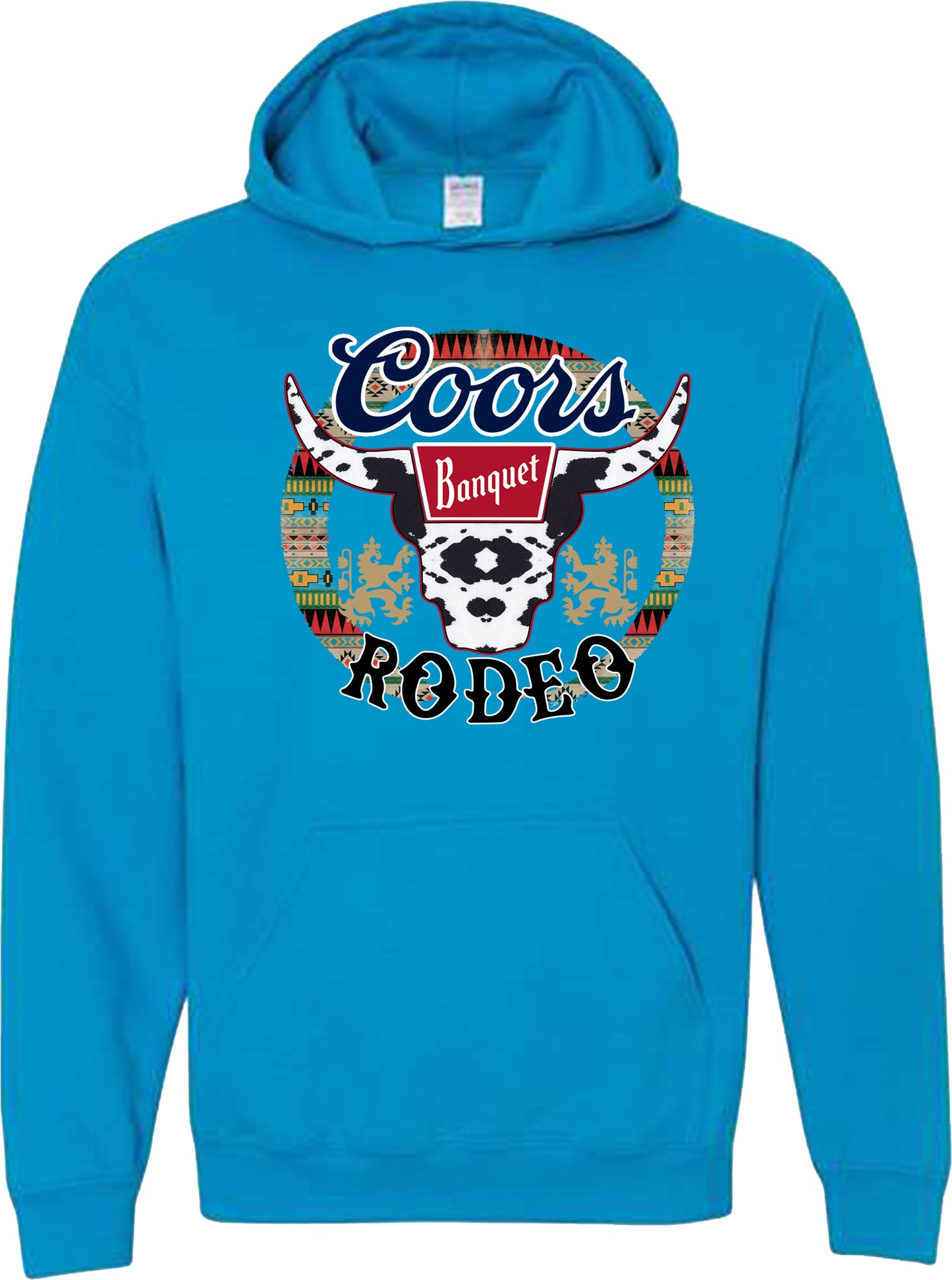 COORS BANQUET COWHIDE SKULL SWEATSHIRT OR HOODIE