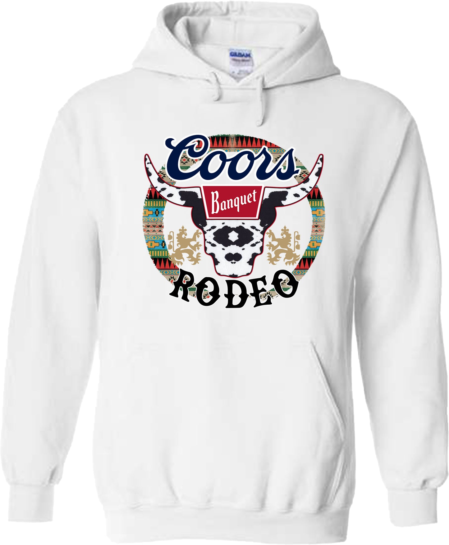 COORS BANQUET COWHIDE SKULL SWEATSHIRT OR HOODIE