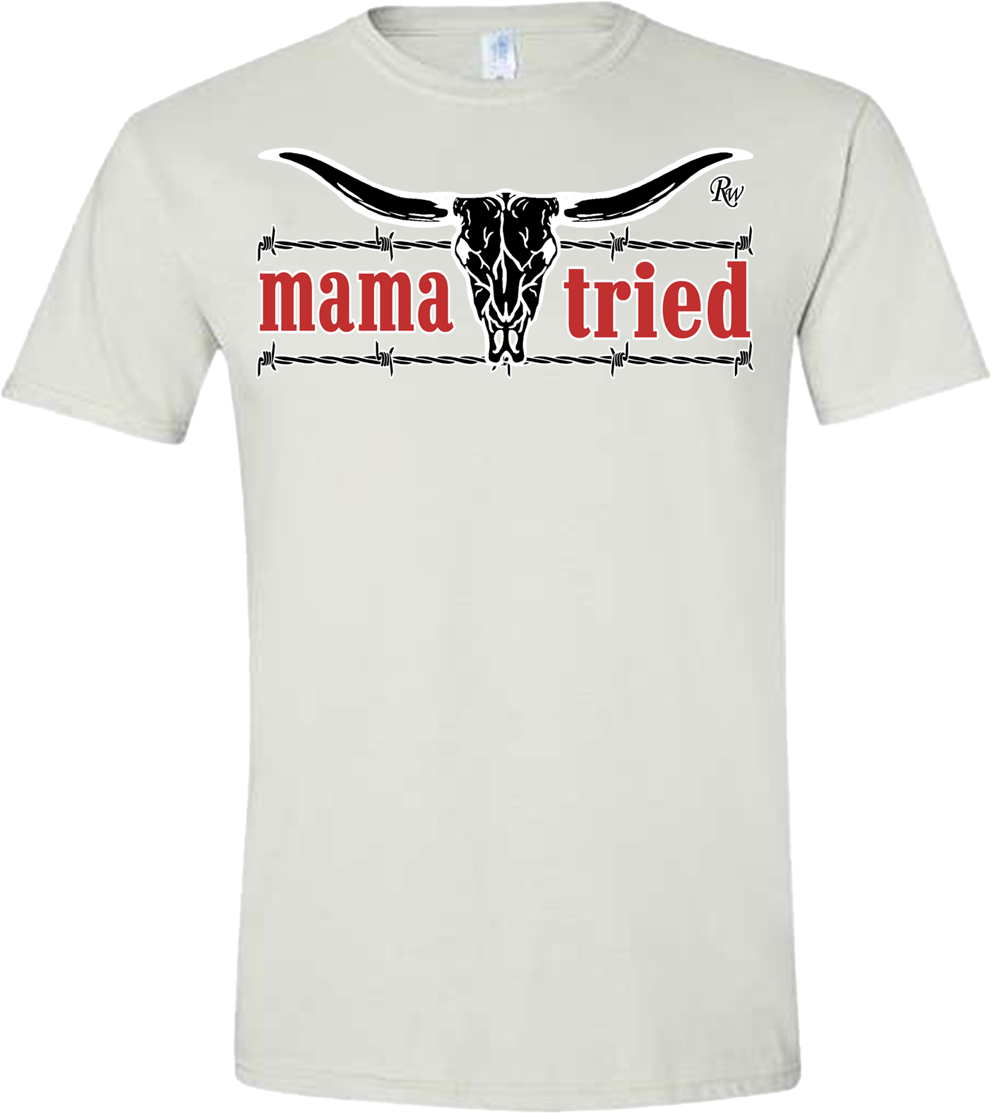 MAMA TRIED BARB SKULL TSHIRT