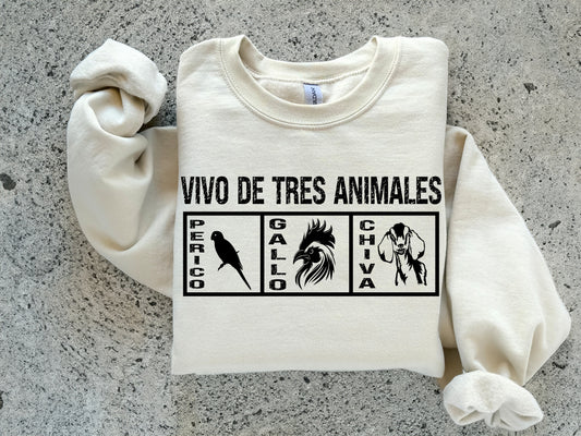 VIVO DE TRES ANIMALES